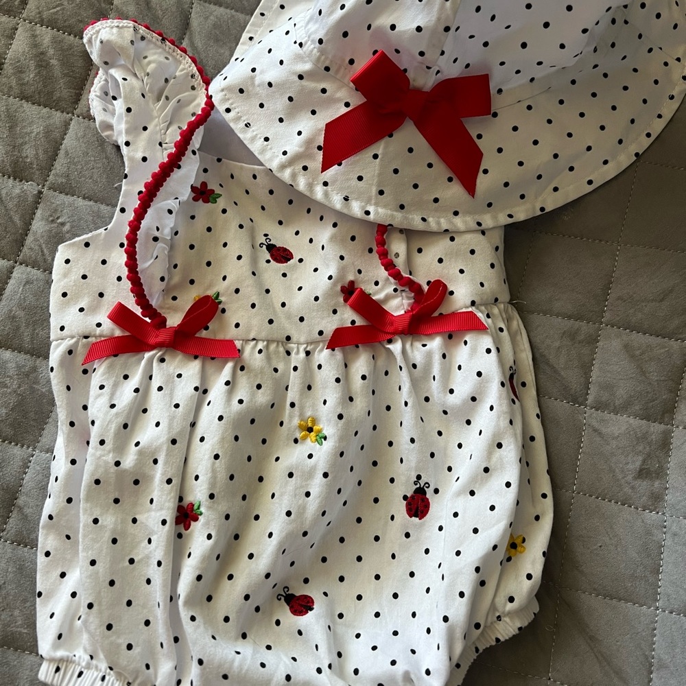 Good lad size 18 months romper and bonnet